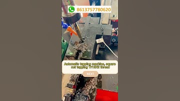 Automatic tapping machine, square nut tapping Tr12X2 thread in China