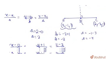 Find the coordinates of the foot of perpendicular drawn from th point A(1,8,4) to the line joini...