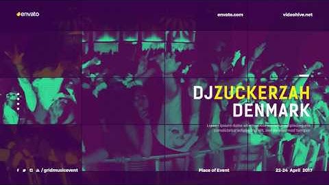 Grid Music Event| VideoHive Templates | After Effects Project Files