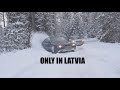 LATVIAN WINTER DRIFTING (INC. CRASHES, CLOSE CALLS)