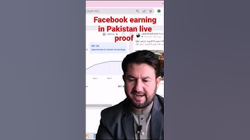 Facebook earning in Pakistan live proof