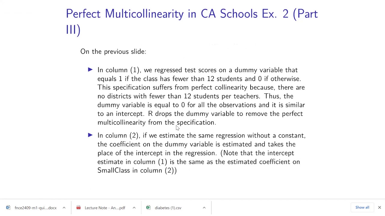 4.5 Perfect Multicollinearity - YouTube