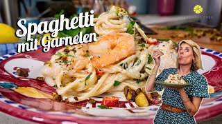 Spaghetti mit Garnelen und Zitrone | in nur 15 Minuten | Felicitas Then