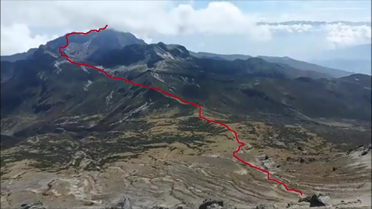 Ruta completa al volcán Padre Encantado.