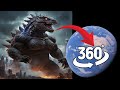 Giant Creepy Godzilla minus zero Spotted on google earth | VR 360° Animation