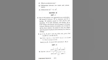 BBA | 1st Semester | Business Mathmatics | Question Paper | November-2018 (N.S.) | MDU