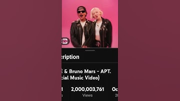 Rose and Bruno Mars song "APT" has 2 billion views in less than a year#rose#brunomars #apt#like