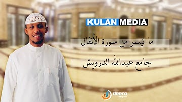 ماتيسر من سورة الأنفال - القارئ جامع عبدالله الدرويش