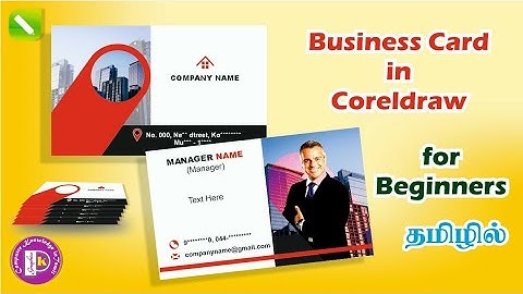 Modern Business card | Visiting card Design in coreldraw step by step tutorial in tamil