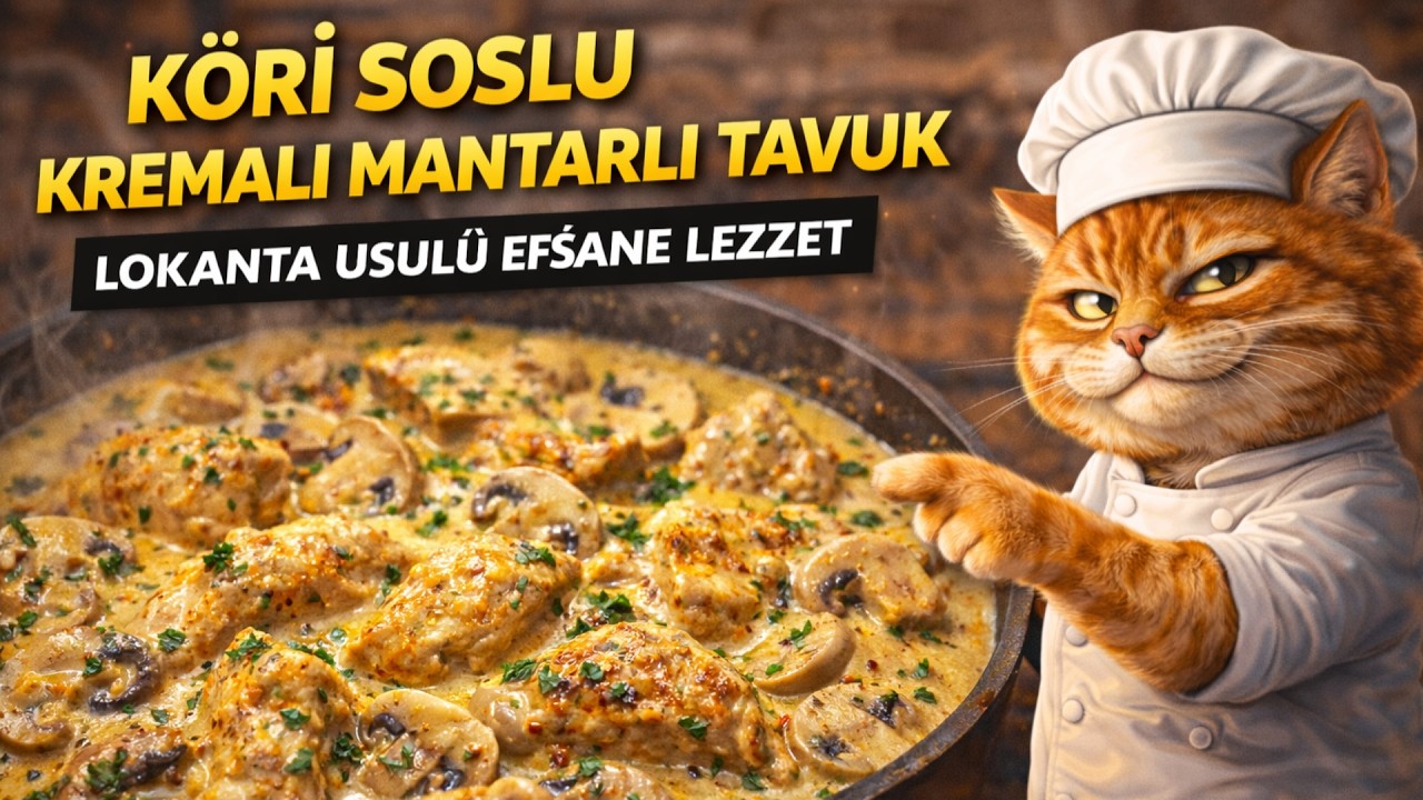 Köri Soslu Kremalı Mantarlı Tavuk | Lokanta Usulü Efsane Lezzet