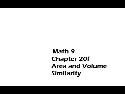 Math 9 Chap 20f Area and Volume similarity