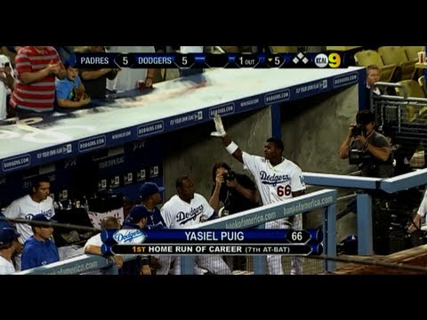 Yasiel Puig Hits 2 Home Runs In 2nd Game. 6/4/13