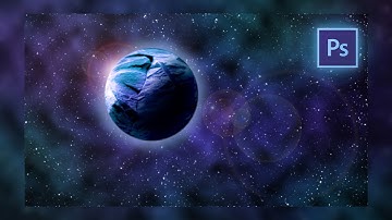 How To Create A Space Galactic And a Planet In Photoshop