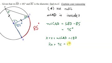 Inscribed Angle Theorem case 1