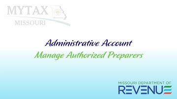 Administrative Account    Manage Authorized Preparers 2023