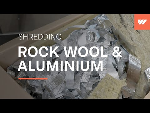 Rock wool with aluminum lamination shredding with a WEIMA WLK 4