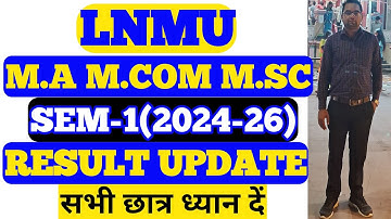 LNMU PG Semester 2 Result Date 2024-26 2nd Semester Result