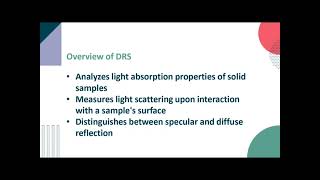 UV DRS Diffuse Reflectance spectroscopy