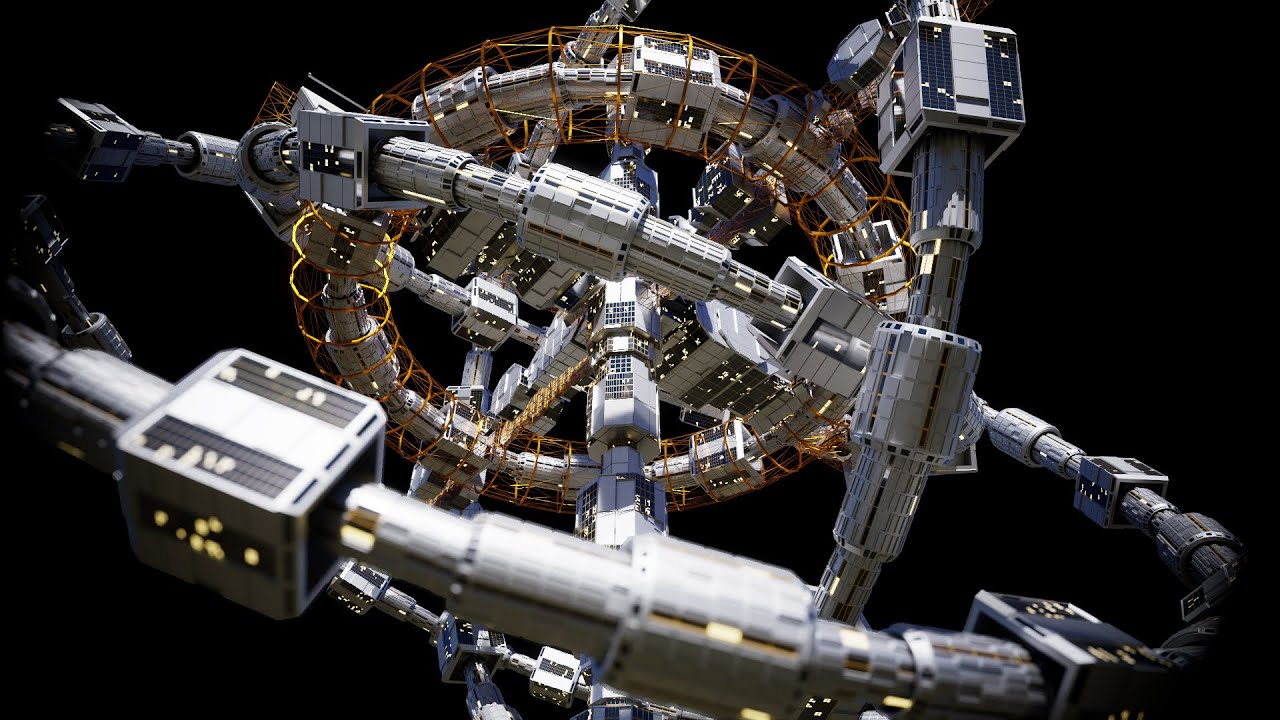 Space Station Generator Houdini - YouTube