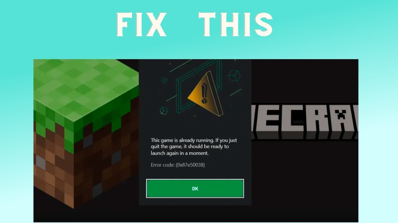 How to Fix Game Already Running in Minecraft - YouTube