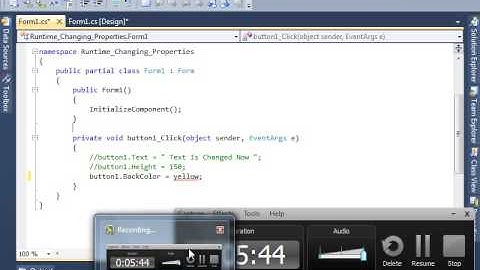 C# Tutorial for beginners - Changing Properties Of Controls At runtime