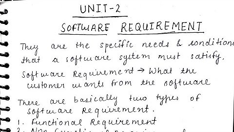 Software Engineering Unit -2 One shot video | Requirement Elicitation , Analysis and Specification |