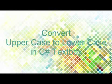 Convert Upper Case to Lower Case And Lower Case to Upper Case in C# Textbox(Simple Code)