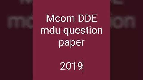 MDU mcom previous DDE exam may 2019                  MANAGERIAL ECONOMICS