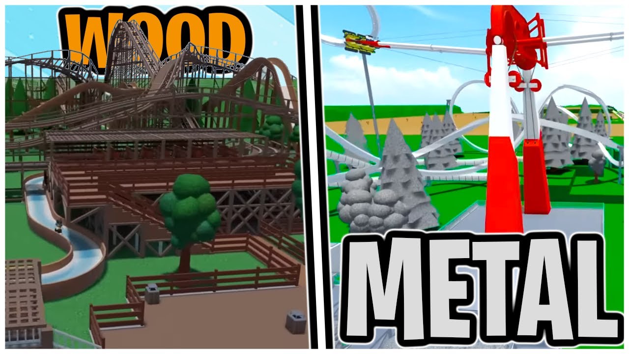 Building In Theme Park Tycoon 2 But Each PARK is a RANDOM Material ...