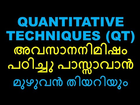 QUANTITATIVE TECHNIQUES FOR
