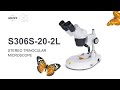 Swift s306s202l binocular stereo microscope with 20x80x magnification upper and bottom led light