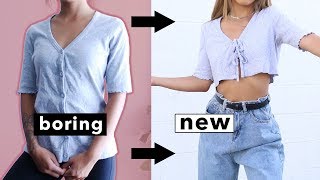 DIY NO-SEW HACKS FALL EDITION | Transforming Old Boring Clothes!