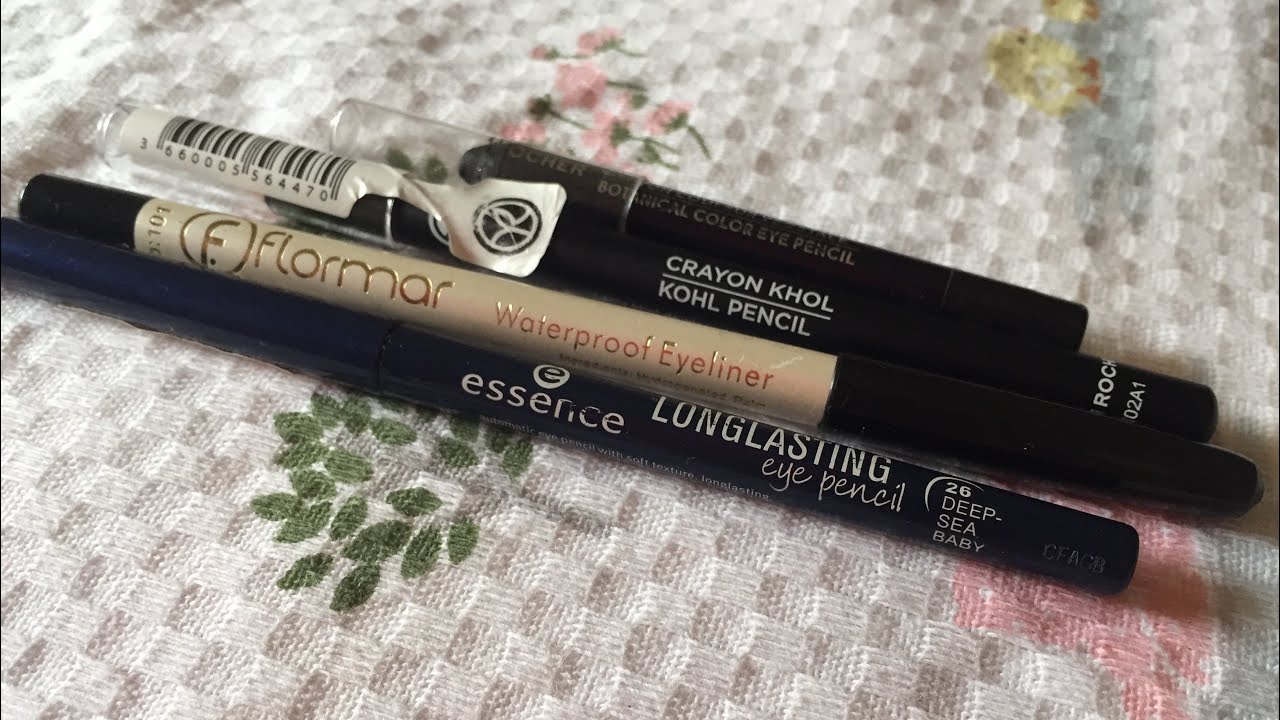 أفضل ماركات كحل العين اللي مكيسيحش لك .... قلم مكياج العيون Yves Rocher, flormar, essence ...