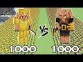 1000 Golden Armor Piglin Vs 1000 Piglin Brute | Minecraft