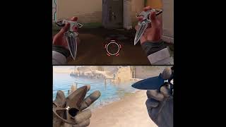 Valorant's new Rogue Or Cs Go's Shadow Dagger? 🤔 Which one is Better?? #valorant #csgo