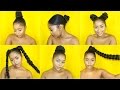 How to: 6 QUICK &amp; EASY Hairstyles for Short/Medium NATURAL Hair| TheRealHerMimi