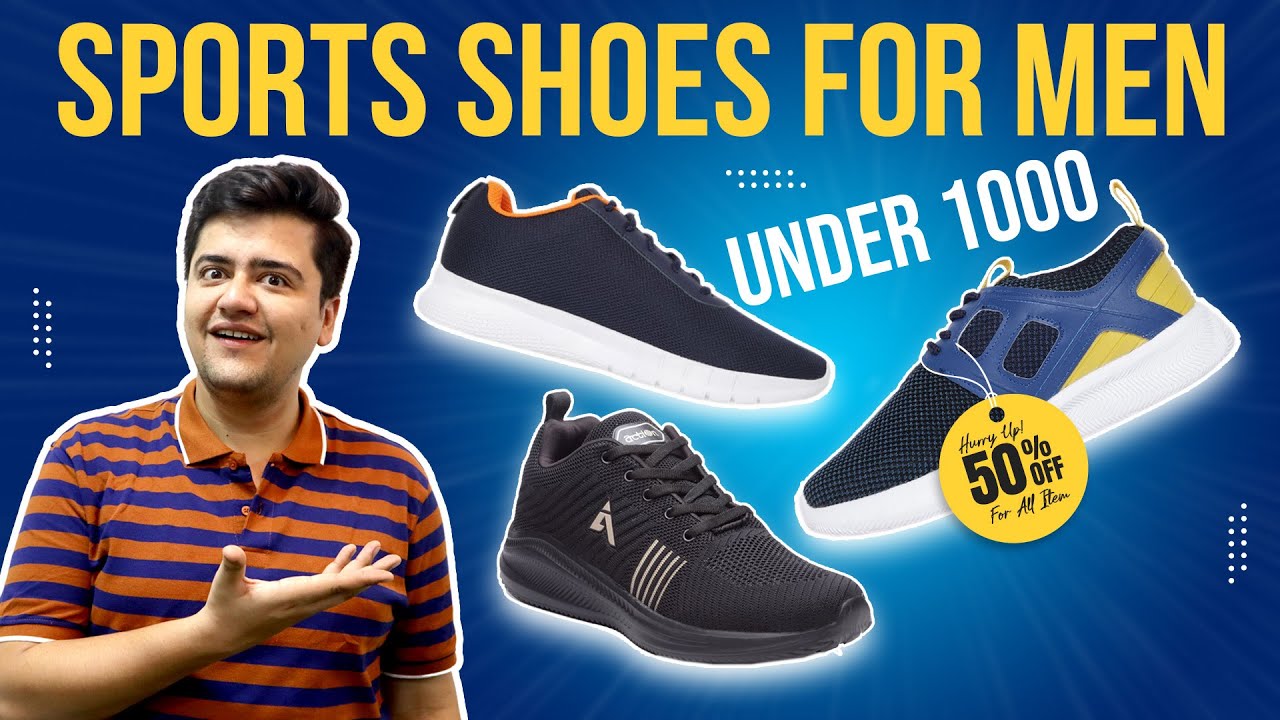 Top 3 Sports Shoes for Men Under 1000 🔥 Best Running Shoes 2023 India ⚡ ...
