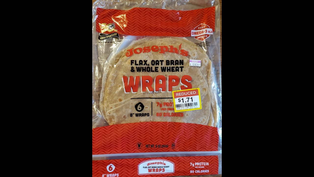 Joseph's Flax, Oat Bran & Whole Wheat Wraps Review YouTube