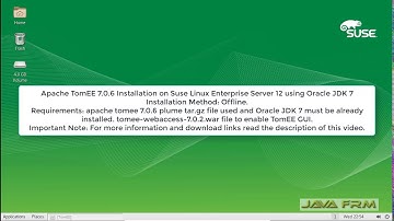 Apache TomEE 7.0.6 Plume Installation on Suse Linux Enterprise Server 12 using Oracle JDK 7