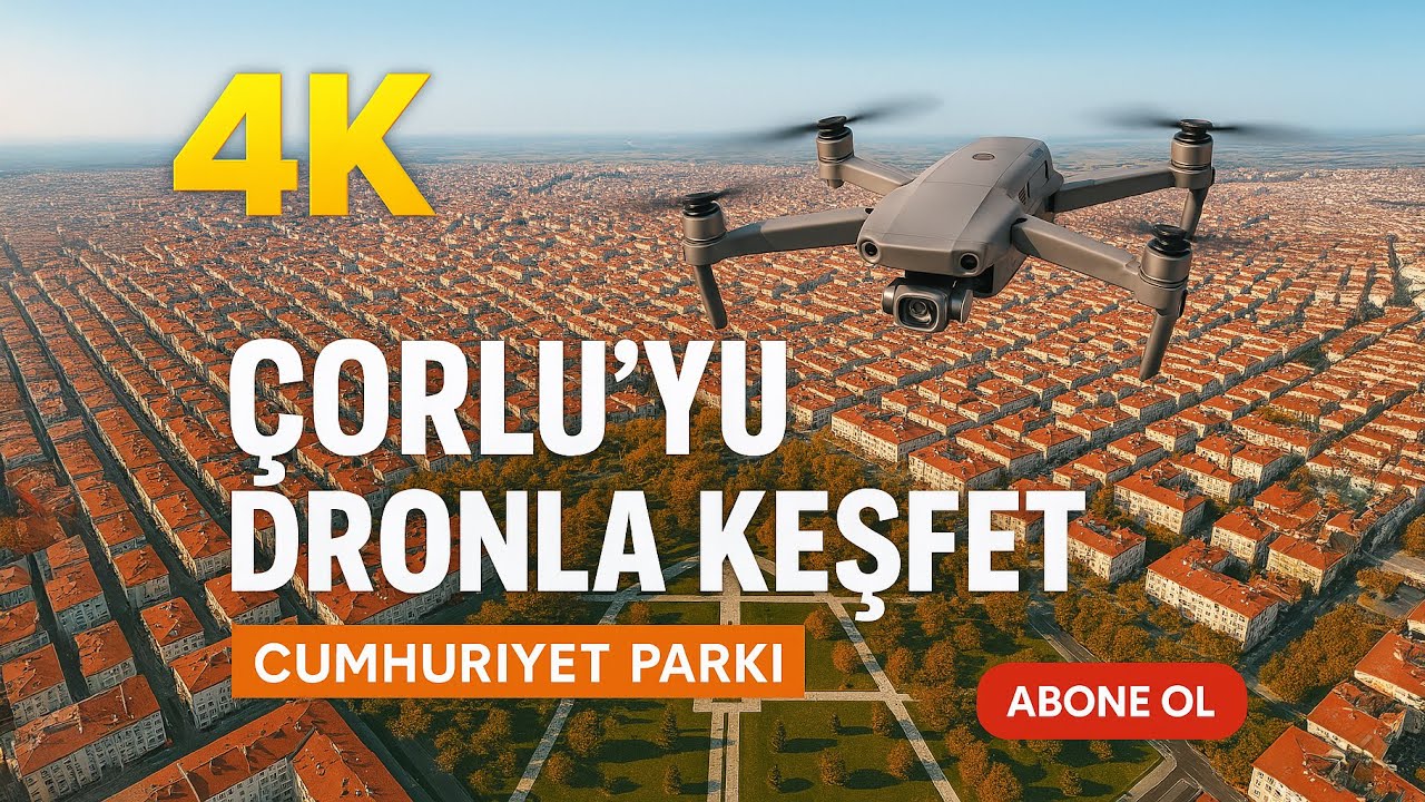 Çorlu’yu Hiç Böyle Görmediniz! Cumhuriyet Parkı 4K Havadan Tur 🏡 #cumhuriyetparkı #4k #djimavicair2