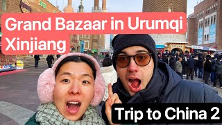 we went to Grand Bazaar in Urumqi, Xinjiang! 我们来新疆乌鲁木齐大巴扎了