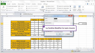 Comment définir et utiliser des noms dans les formules avec Excel 2010 ?