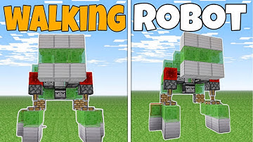 Build this walking robot in minecraft bedrock