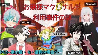 【マーダーミステリー】お嬢様マクDナルド利用事件の謎【PC3の場合】