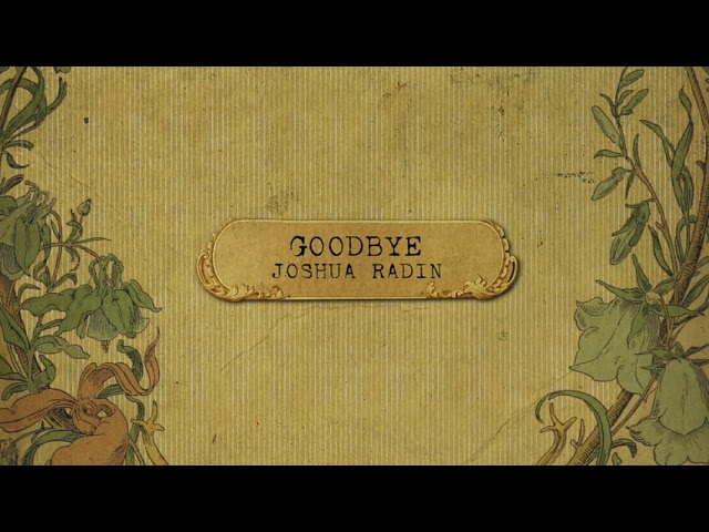 Goodbye - Joshua Radin