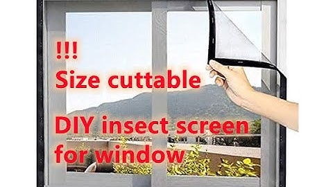DIY Fly Screen for Window with fiberglass insect screen and adhesive