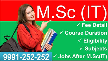 How To Do M.Sc (IT) Admission, Course Fee | Call 9991-252-252 For Admission UGC Approved Course