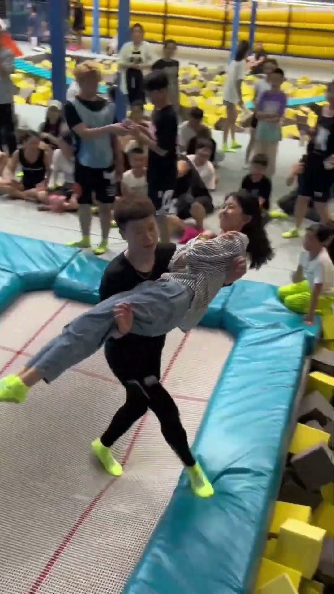 This Trampoline Is  ???so Fun Why Didn't We Just Start Jumping Around Like This When We Were Kids
