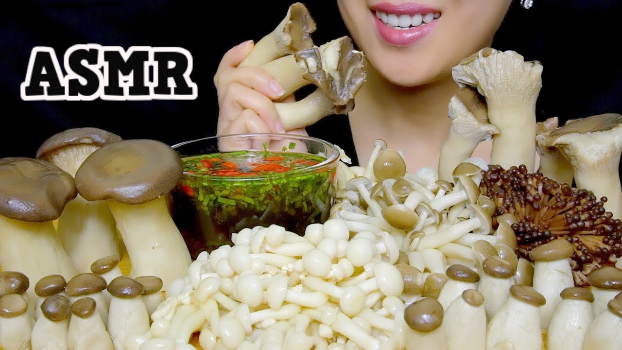 HEALTHY EATING: ASMR MUSHROOM PLATTER | VEGETABLE EATING SOUNDS | TracyN ASMR