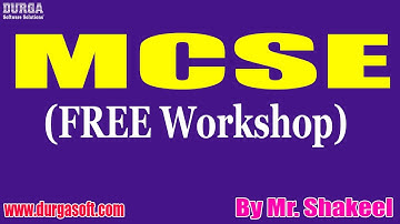 MCSE (FREE Workshop) tutorials || by Mr. Shakeel On 08-05-2021 @10AM